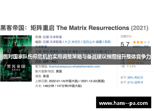 面对国家队伤停危机的实用调整策略与备战建议指南提升整体竞争力